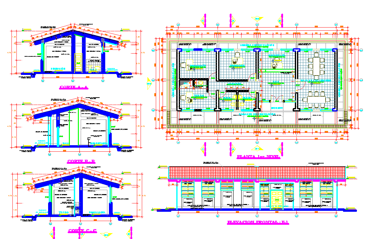 Office Building Design dwg file