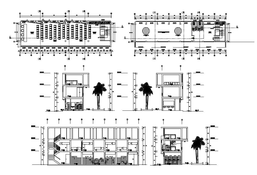 Office Building Elevation Plan Free AutoCAD Drawings