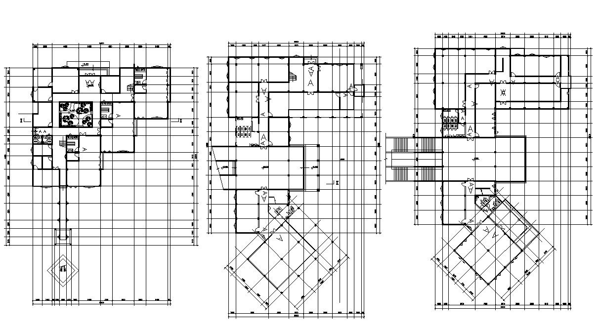 Office Building Layout Design AutoCAD Plan