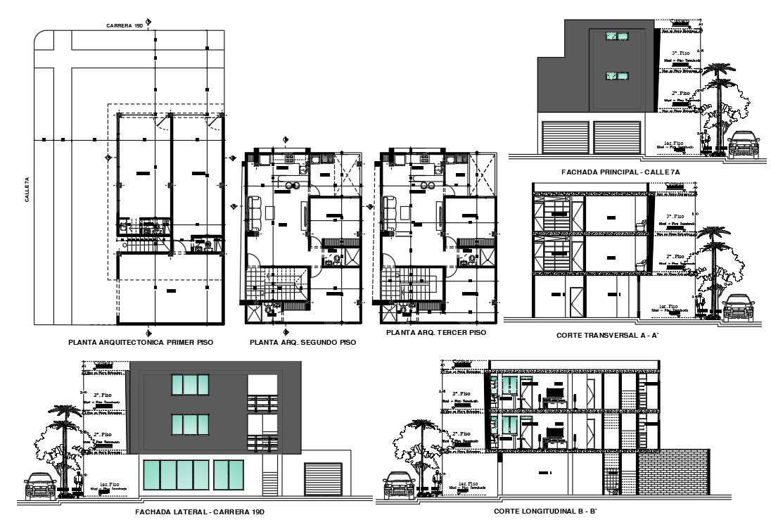 Office Building Project with DWG File