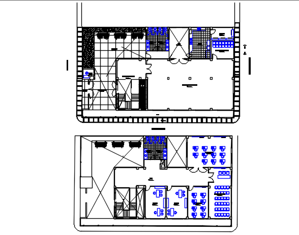 Office Commercial plan and toilet plan detail dwg file