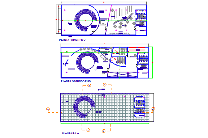 Office Commercial plan detail dwg file