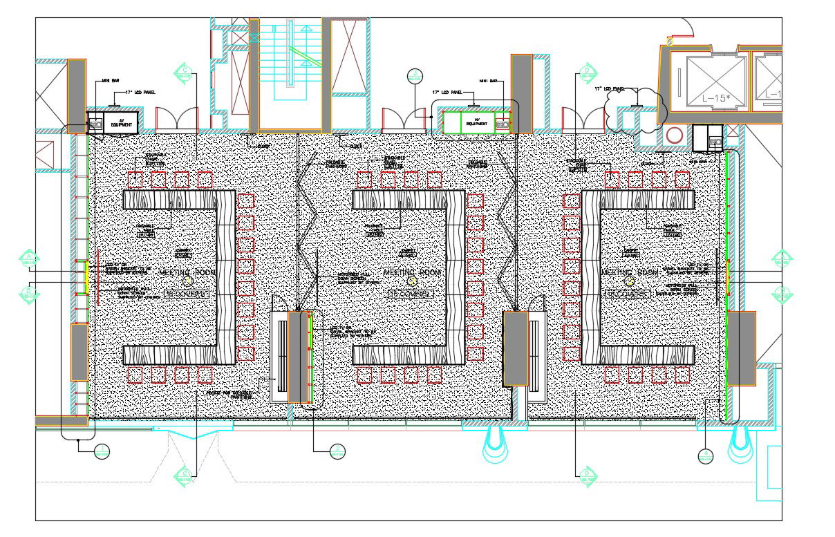 Office Conference Room Design Floor And Furniture Layout AutoCAD Drawing Plan