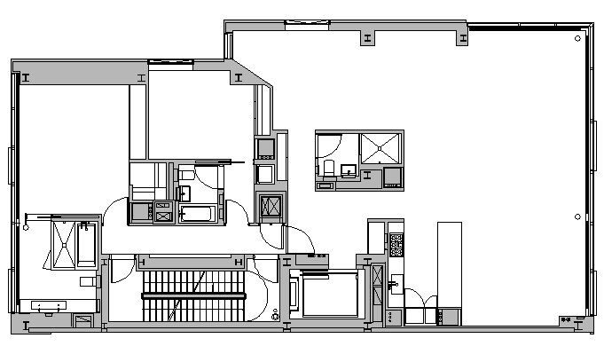 Building section plan dwg file.