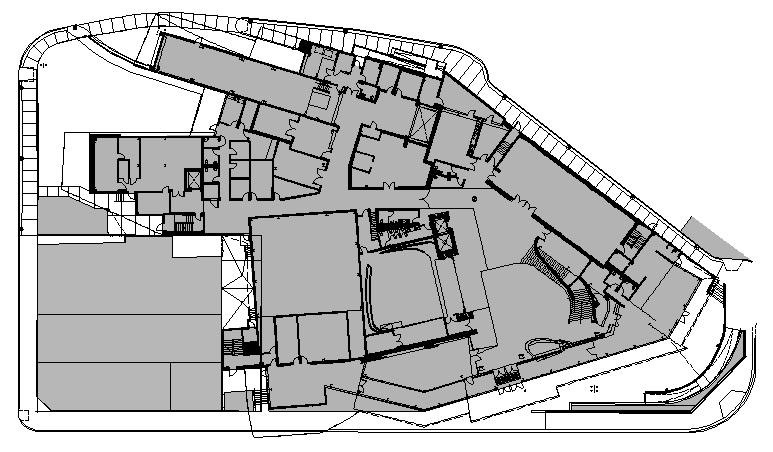 Office drawing top view dwg file