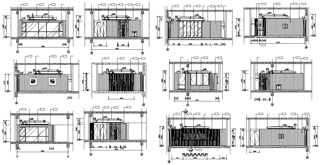 Office Floor Elevation Design DWG File