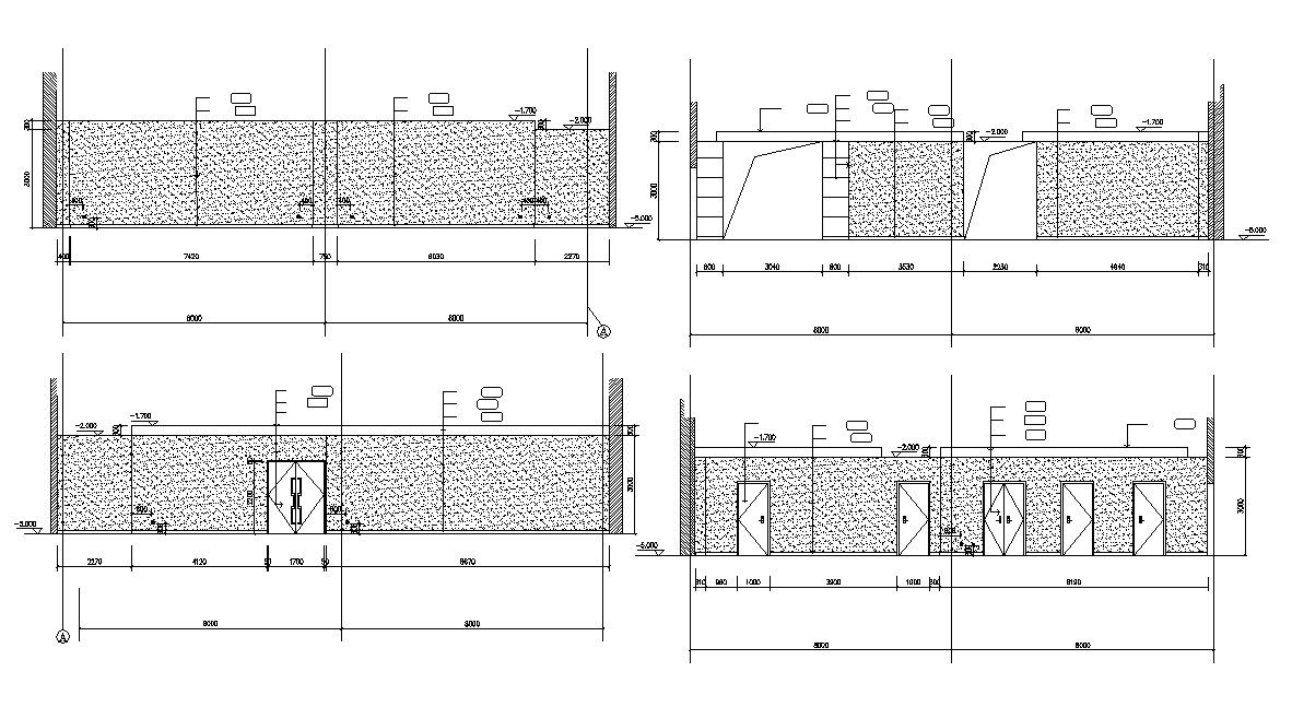 Office Floor Elevation Design Free DWG File