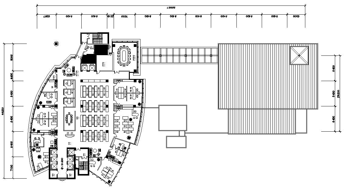 Office Floor Furniture Layout Plan Details