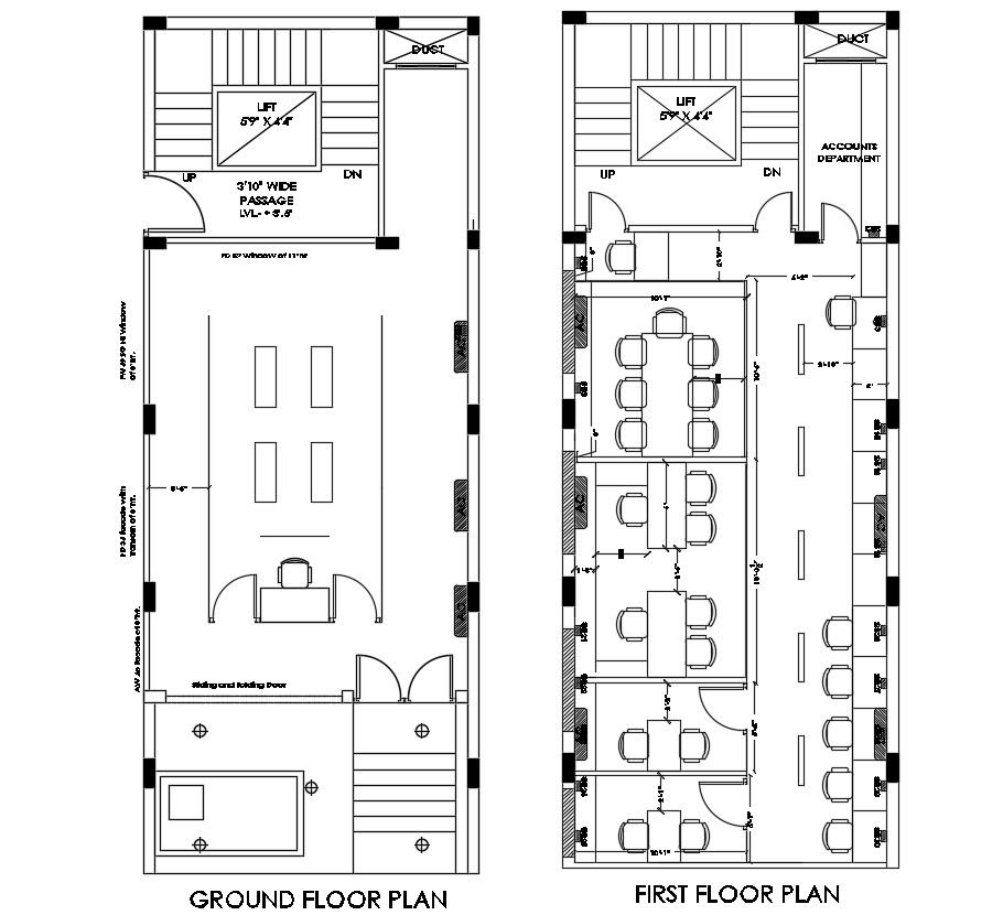 Office Floor Plan Layout CAD Design