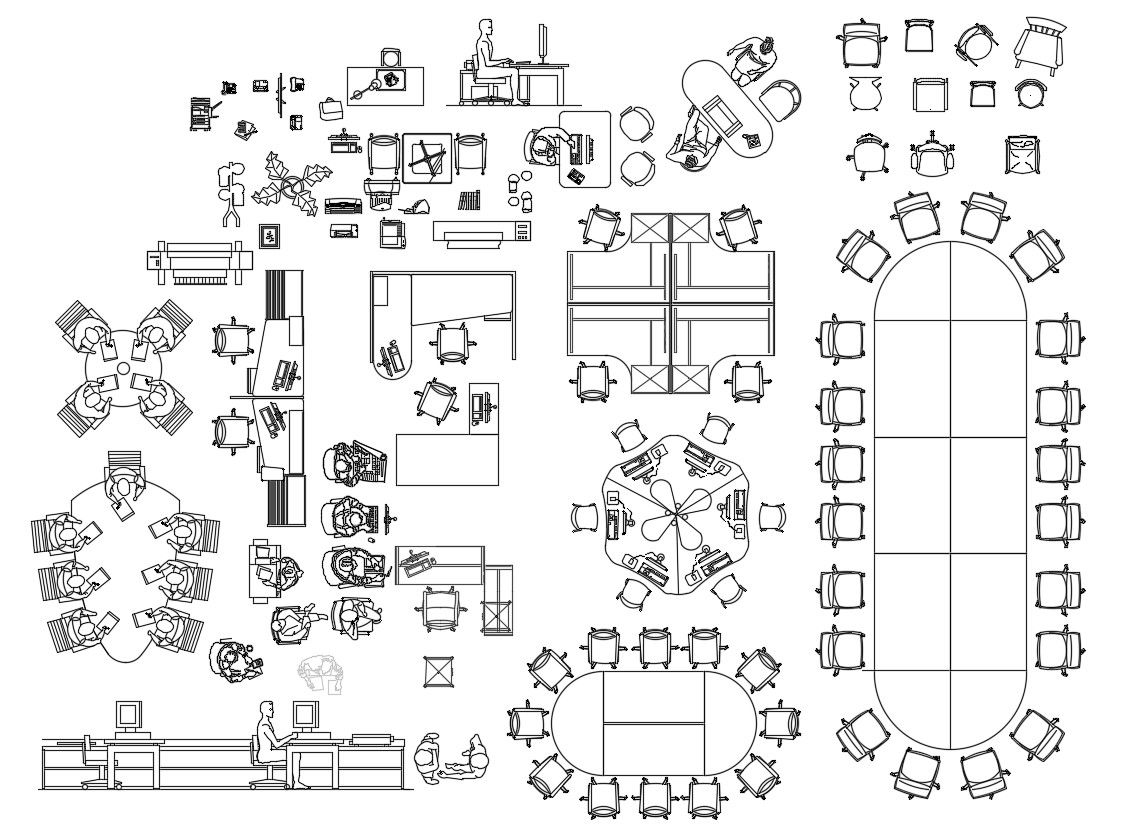 Office Furniture AutoCAD Blocks