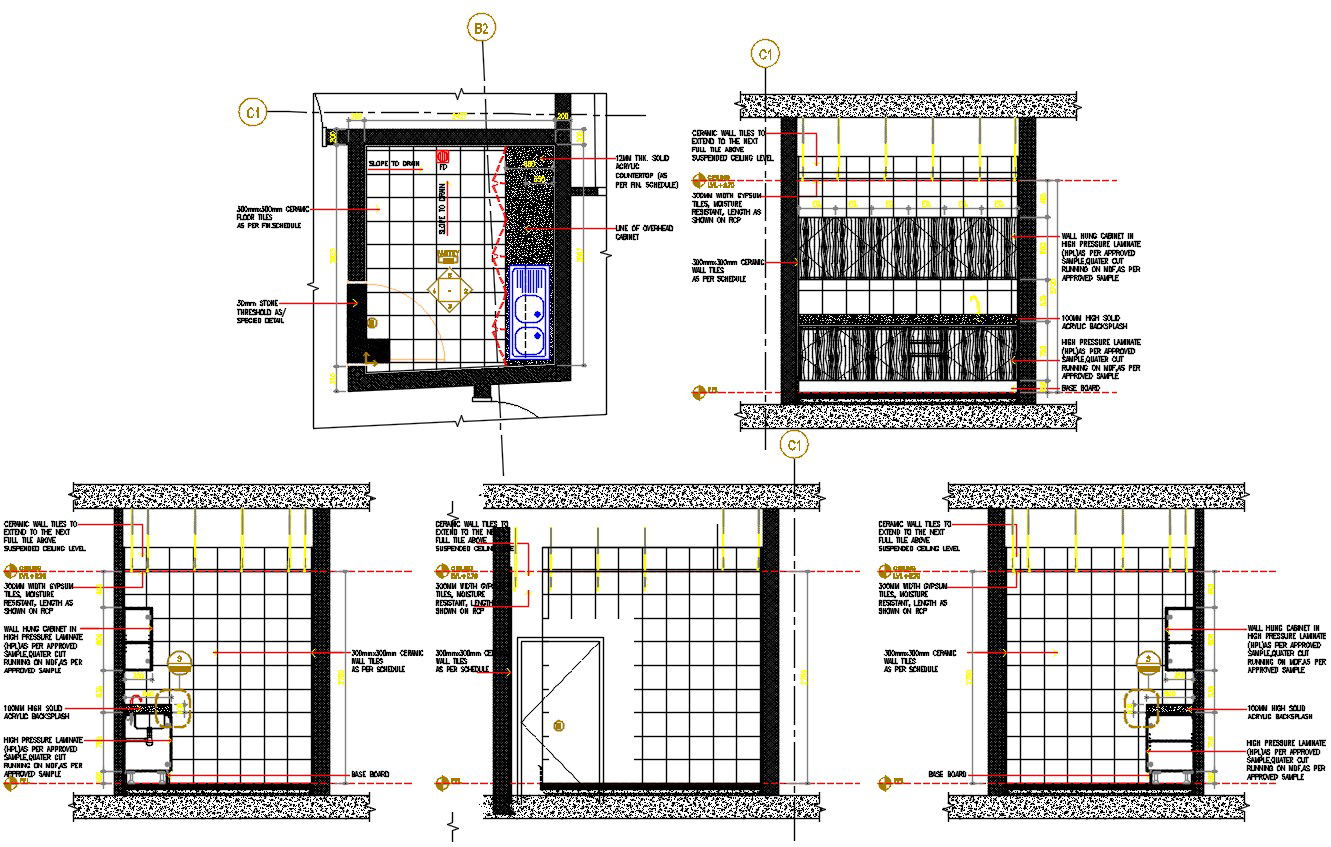 Office Pantry AutoCAD Drawing