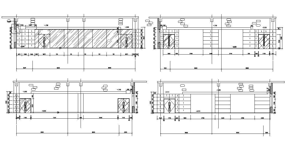 Office Wall Elevation Design Free Download CAD File