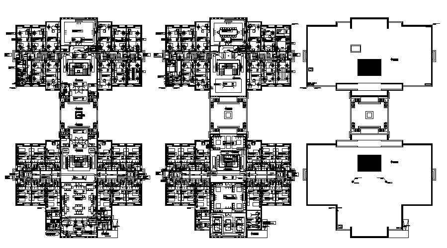 Office building Furniture layout plan AutoCAD File