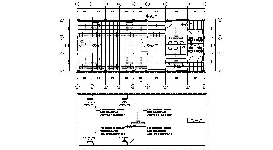 Office building design CAD Flooring Drawing plan