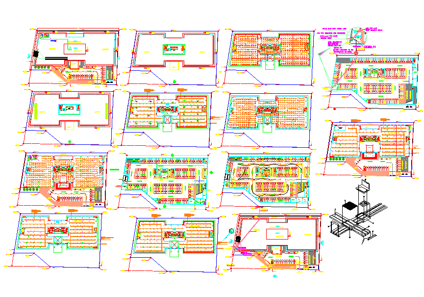 Office building detail in dwg files