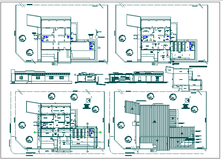 Office building floor plan detail and structure detail view dwg file
