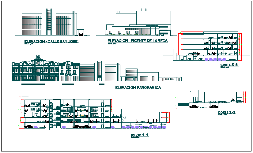 Office building floor plan detail view dwg file