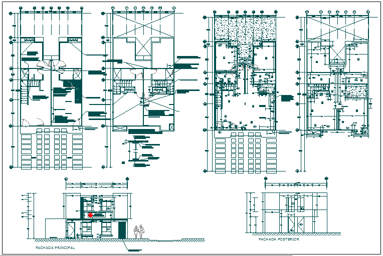 Office building floor plan detail view dwg file
