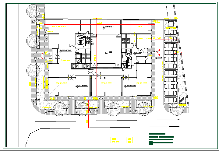 Office building floor plan details dwg file