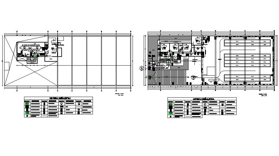 Office building ground floor, first floor and auto-cad details dwg file