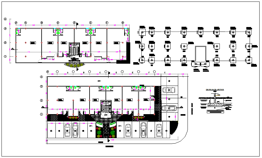 Office building plan and design plan layout view dwg file
