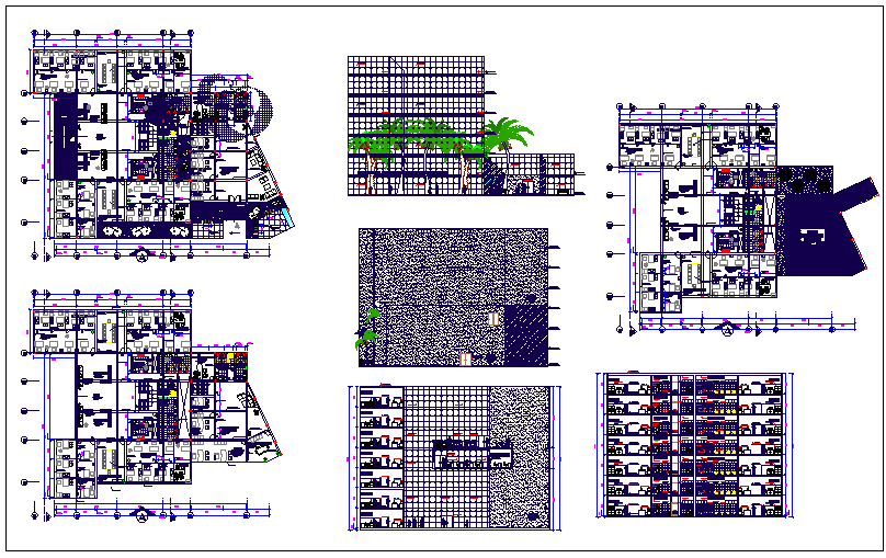 Office building plan detail dwg file
