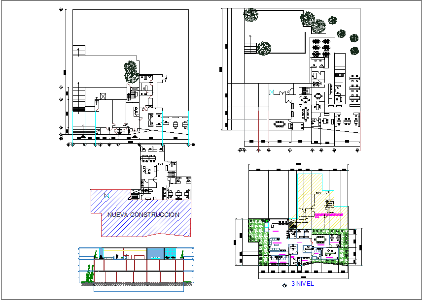 Office building plan detail dwg file