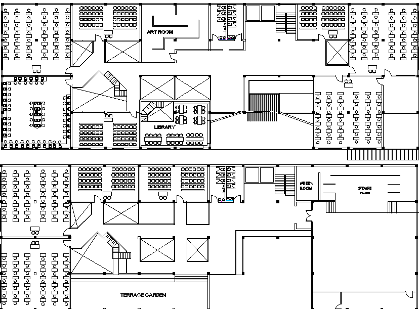 Office building plan detail dwg file
