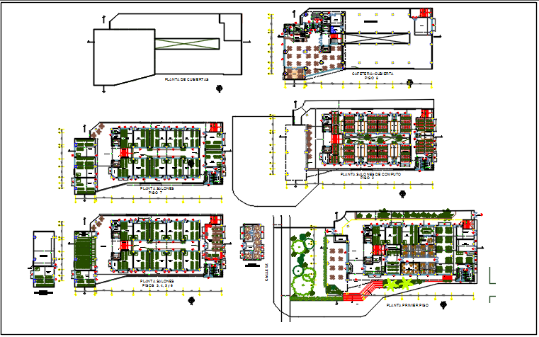 Office building plan detail dwg file