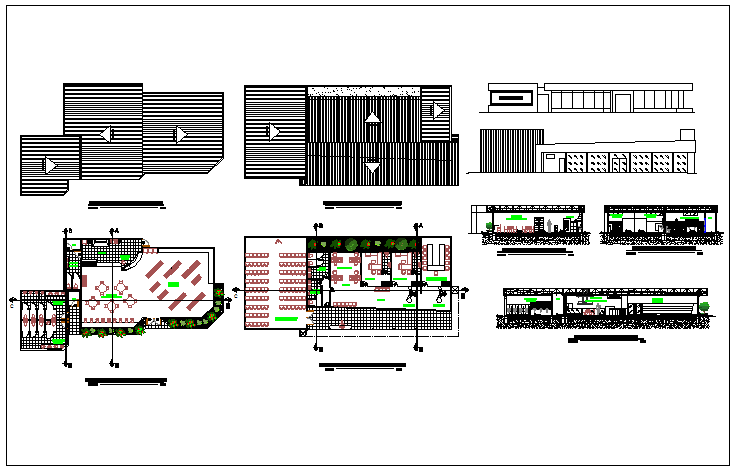 Office building plan detail information dwg file