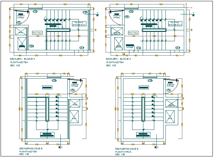 Office building stair plan view detail dwg file