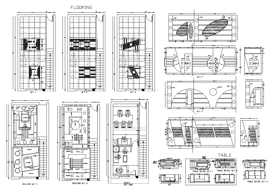 Office building structure 2d view autocad file