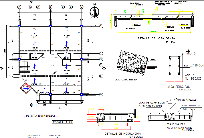 Office building structure details with construction dwg file