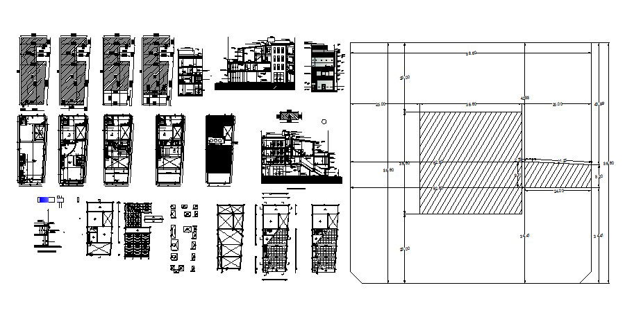 Office Building Elevation Section In AutoCAD File