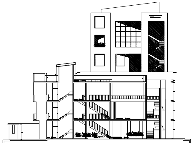 Office design drawing in AutoCAD