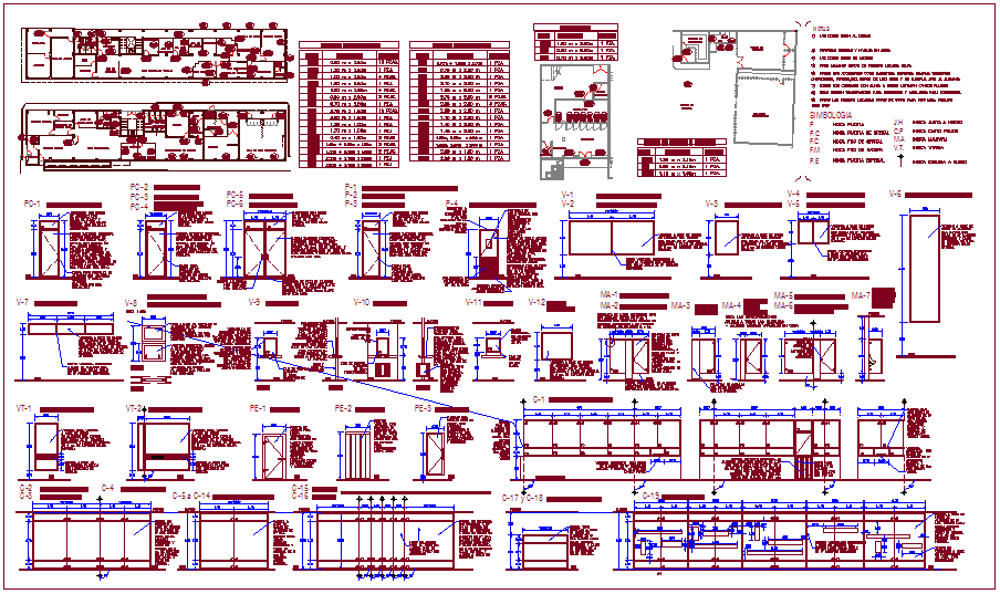 Office door and window design with detail view dwg file