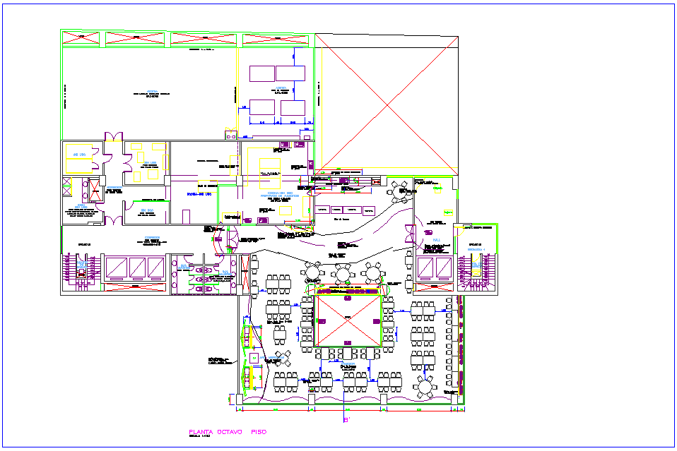 Office floor plan design for Washington dwg file