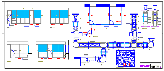 Office partitions design drawing