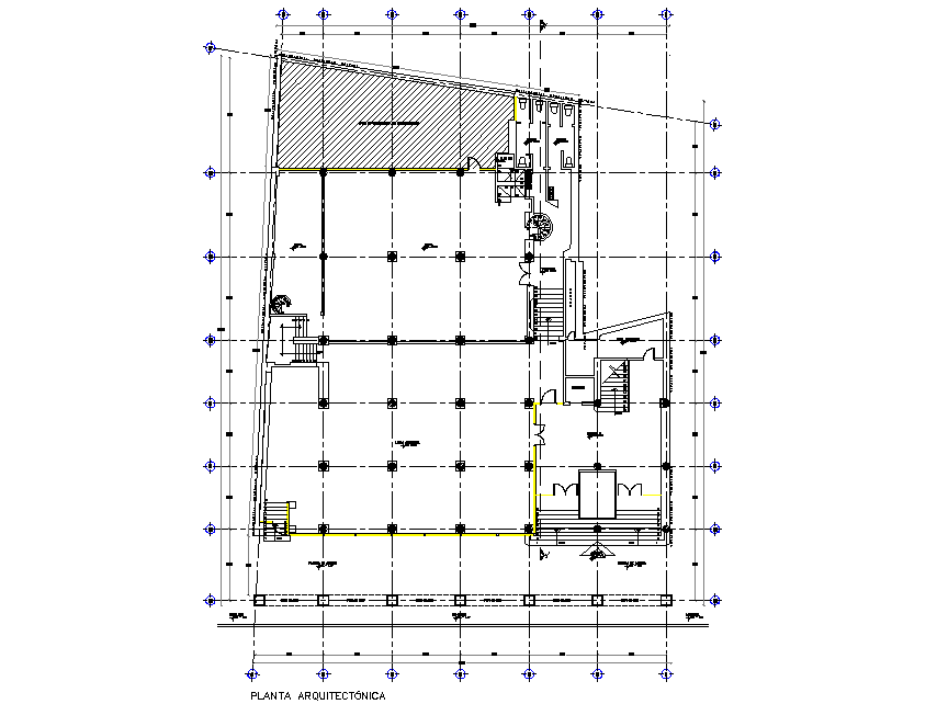 Office plan detail dwg file