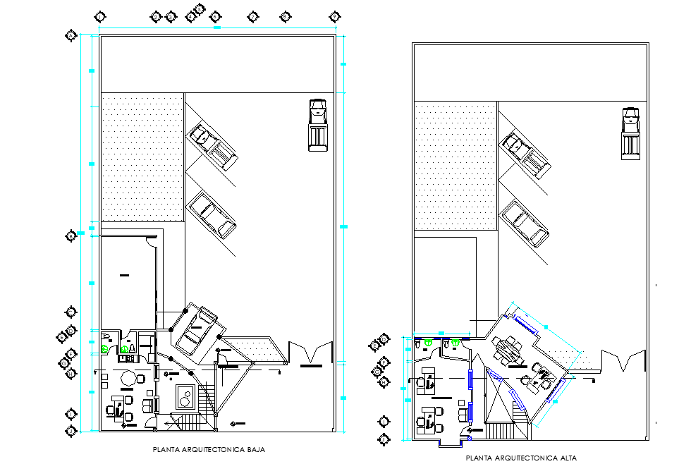 Office plan detail dwg file