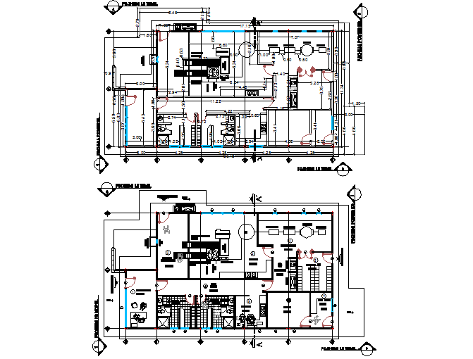 Office plan detail dwg file