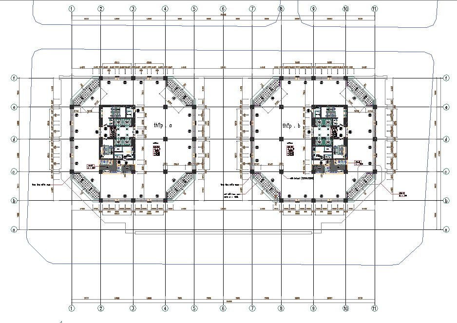 Office plan detail dwg file