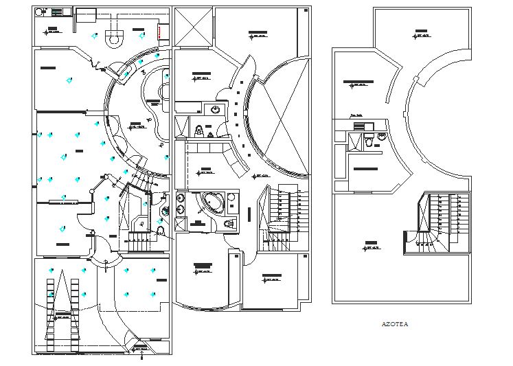 Office plan detail dwg file