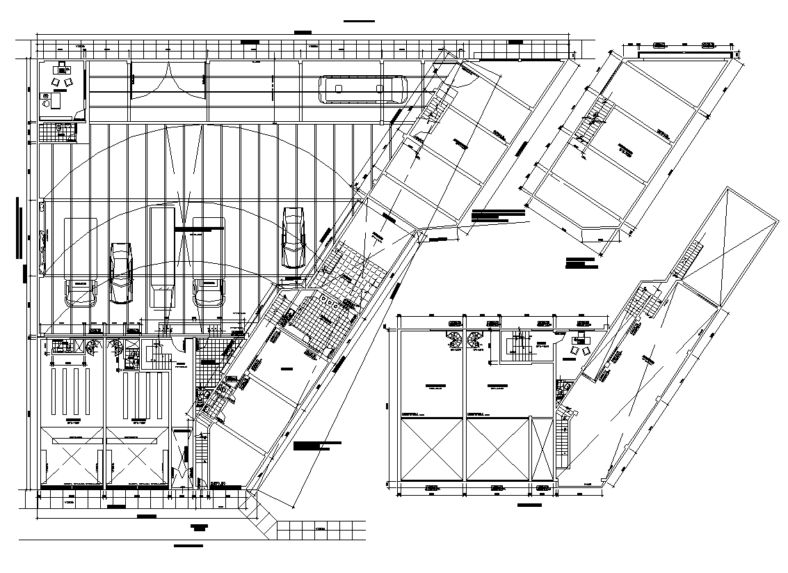 Office structure building detail plan layout autocad file