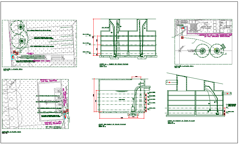Office structure plan detail view dwg file