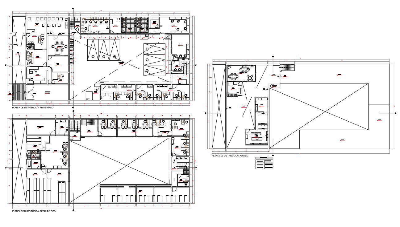 Office Building Floor Plans Examples DWG