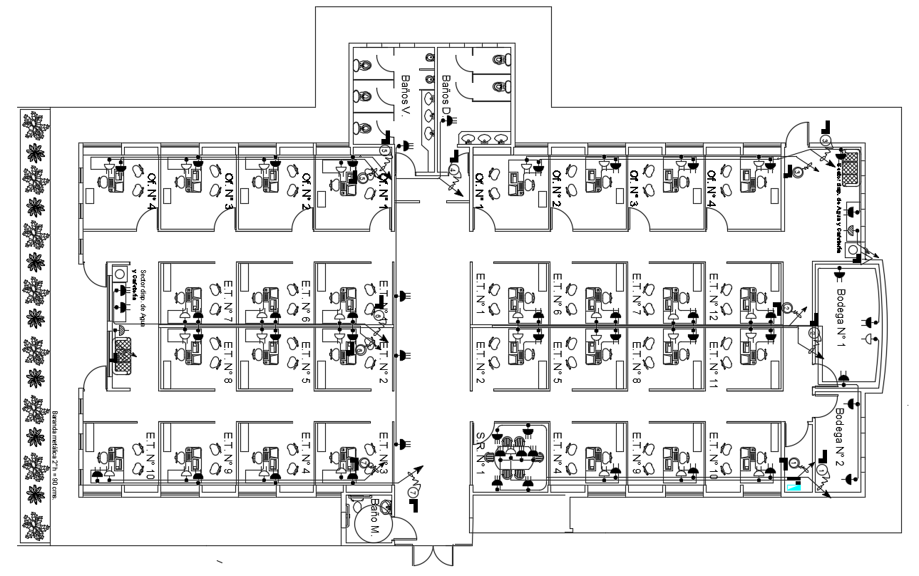 Office Cabin Furniture Layout Plan AutoCAD Drawing DWG File