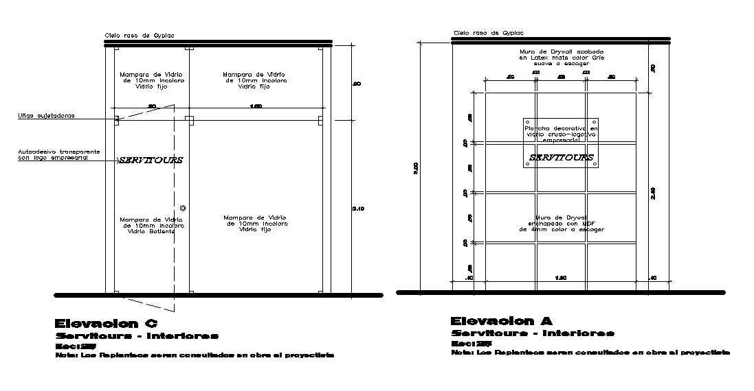 Office Cabin Interior CAD Drawing Download DWG File