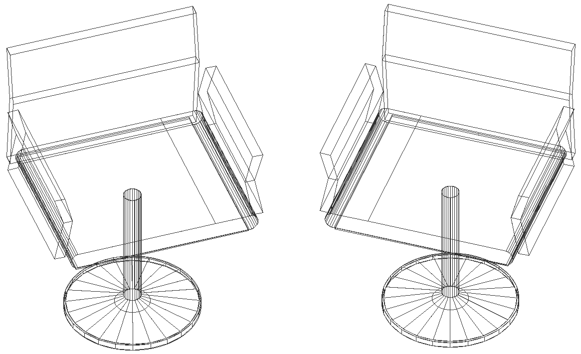 Office Chair model detail DWG Autocad file