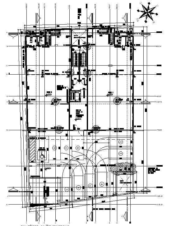 Office Ground Floor Plan AutoCAD Drawing Download DWG File